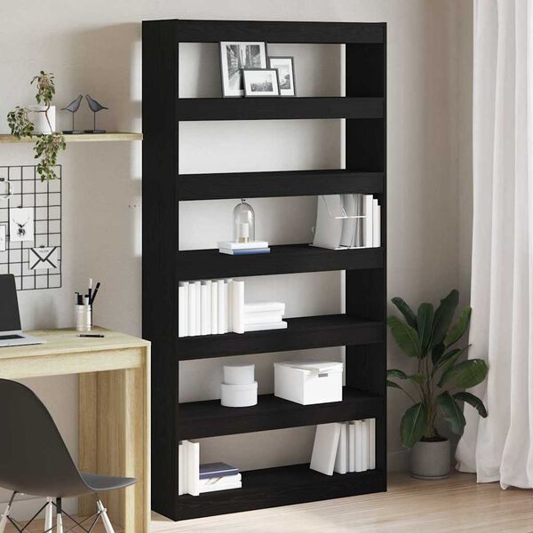 vidaXL B&uuml;cherregal Schwarze Eiche 100 x 30 x 198 cm Holzwerkstoff