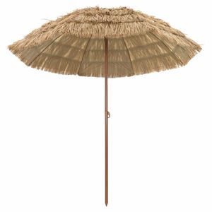 vidaXL Strandparasol Natur 255 x 255 x 255 cm Polyester und Stahl