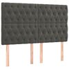 vidaXL Bettgestell ohne Matratze Dunkelgrau 140x190 cm Samt