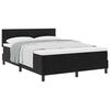 vidaXL Boxspringbett mit Kopfteil Schwarz 140 x 200 cm Samt