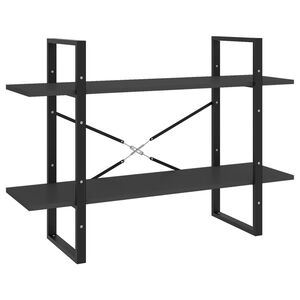 vidaXL B&uuml;cherregal 2 F&auml;cher Grau 100x30x70 cm Holzwerkstoff