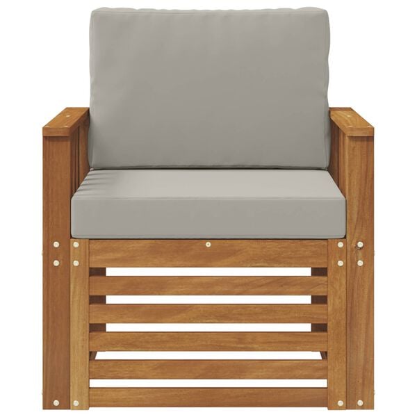 vidaXL Outdoor-Sofagarnitur mit Kissen Natur 71 x 63 x 73 cm