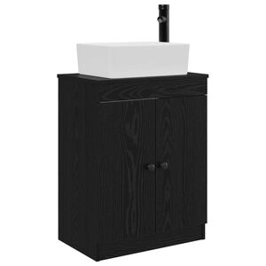 vidaXL Waschbeckenschrank Schwarz 54 x 35 x 100 cm Holzwerkstoff