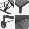 vidaXL Sonnenliege 1-Person Schwarz 206 x 62,5 x 74 cm Poly-Rattan