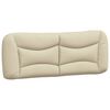 vidaXL Bett mit Matratze "Hvar" Creme 140x190 cm Stoff