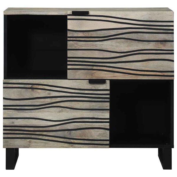 vidaXL Sideboard Wei&szlig; 80 x 33 x 75 cm massives Mangoholz