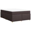 vidaXL Boxspringbett mit Matratze Dunkelbraun 140x190 cm Stoff