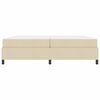 vidaXL Boxspringbett mit Matratze Creme 200 x 200 cm Stoff