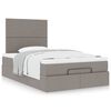 vidaXL Ottoman-Bett mit Matratze Taupe 120x190 cm Stoff