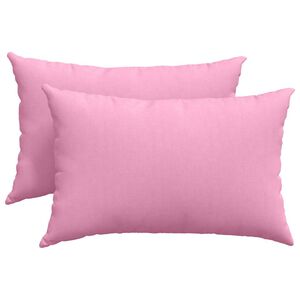 vidaXL Sofakissen 2 pcs Rosa 60 x 40 cm Stoff