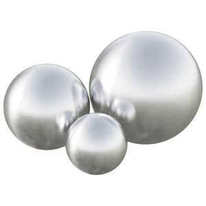 vidaXL Geb&uuml;rsteter Ball 3 stk. &Oslash; 20 cm Silber Edelstahl 201