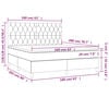 vidaXL Boxspringbett mit Matratze & LED Dunkelbraun 160x200 cm Stoff