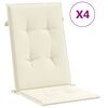 vidaXL Gartenstuhlauflagen f&uuml;r Hochlehner 4Stk. Creme 120x50x2cm Stoff