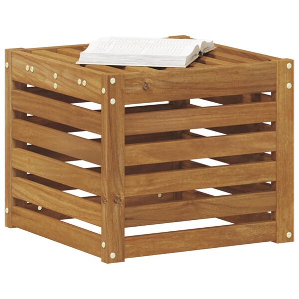 vidaXL Outdoor Hocker Bank Natur 43 x 43 x 37 cm Massivholz Akazie