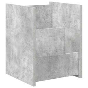 vidaXL Magazinregal mit Regal Beton Grau 35 x 35 x 45 cm Holzwerkstoff