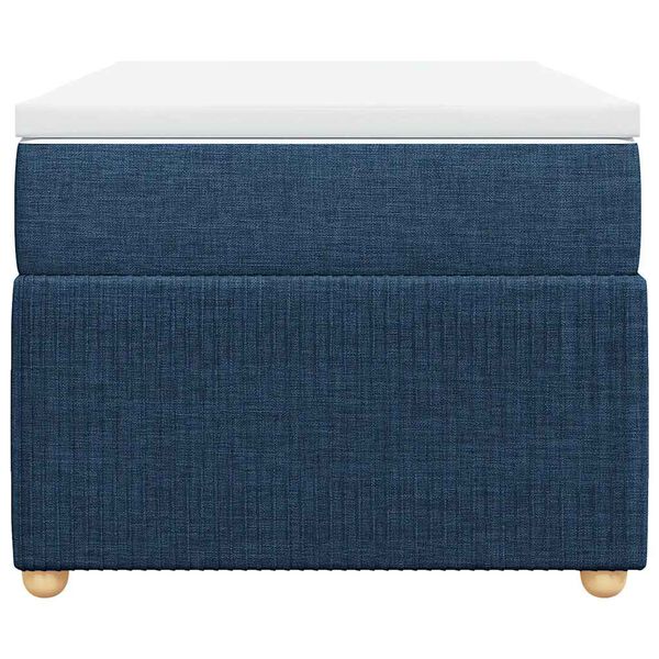 vidaXL Boxspringbett mit Matratze Blau 100x200 cm Stoff