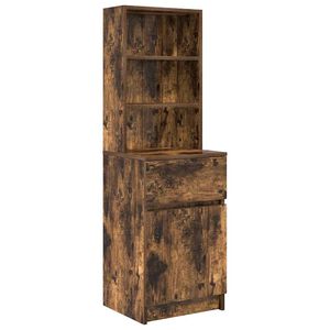 vidaXL Nachttisch R&auml;uchereiche 39x35x125 cm Holzwerkstoff