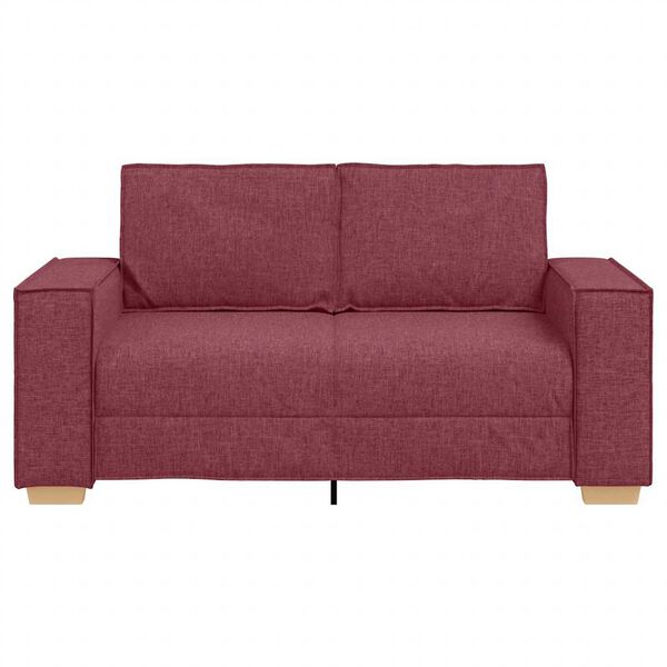 vidaXL 2-Sitzer Sofa Weinrot 160x78x84 cm Stoff