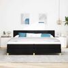 vidaXL Boxspringbett mit Matratze Schwarz 200 x 200 cm Stoff