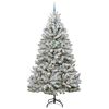 vidaXL K&uuml;nstlicher Weihnachtsbaum Gr&uuml;n und Wei&szlig; 270 cm PVC und Metall