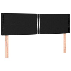 vidaXL Kopfteile Schwarz 144x5x78/88 cm Stoff