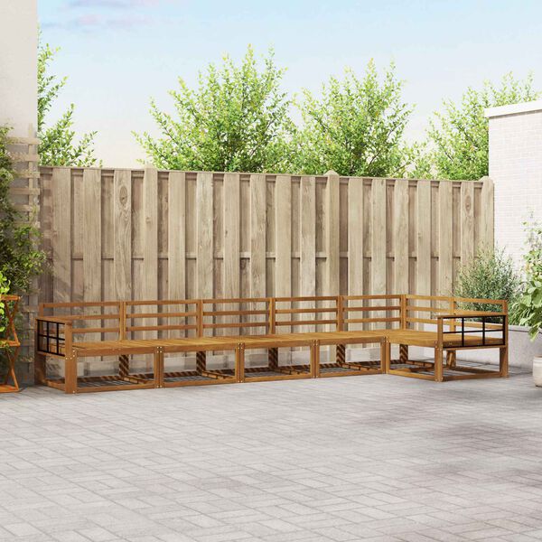 vidaXL Outdoor-Sofagarnitur 6 pcs Natur Massivholz Akazie