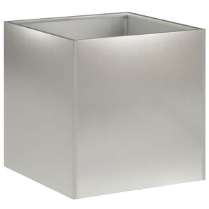 vidaXL Garten-Pflanzgef&auml;&szlig; Silber 25 x 25 x 25 cm Edelstahl