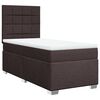 vidaXL Boxspringbett mit Matratze Dunkelbraun 90x200 cm Stoff