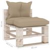 vidaXL 4-tlg. Garten-Lounge-Set aus Paletten mit Kissen Kiefernholz