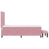 vidaXL Boxspringbett mit Matratze mit Kopfteil Rosa 100 x 200 cm Samt