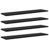 vidaXL Regalbrett 4 pcs Schwarz 80 x 20 x 1,5 cm Holzwerkstoff