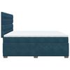 vidaXL Boxspringbett mit Matratze Blau 200x200 cm Samt