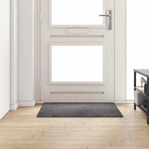 vidaXL Teppichläufer Grau 100 x 100 cm 100% Polypropylen Tuft