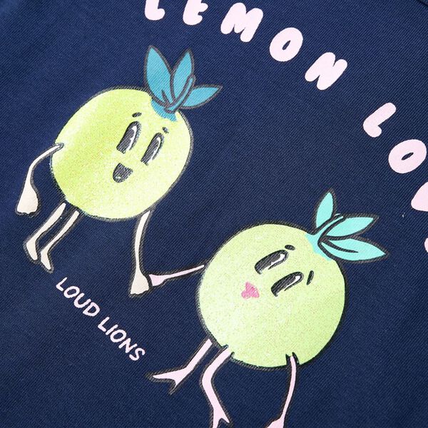 Kinder-T-Shirt Marineblau 128