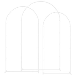 vidaXL Hochzeitsbogen 3 stk. Wei&szlig; 120 x 40 x 217 cm Stahl
