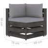 vidaXL 2-Sitzer Outdoor-Sofa mit Kissen Grau Impr&auml;gniertes Kiefernholz