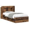 vidaXL Bettgestell mit Stauraum Altholz 75 x 190 cm Holzwerkstoff