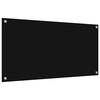 vidaXL K&uuml;chenr&uuml;ckwand 2 pcs Schwarz 100 x 50 cm Geh&auml;rtetes Glas
