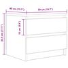 vidaXL Nachttische 2 Stk. Artisan-Eiche 50x40x43,5 cm Holzwerkstoff