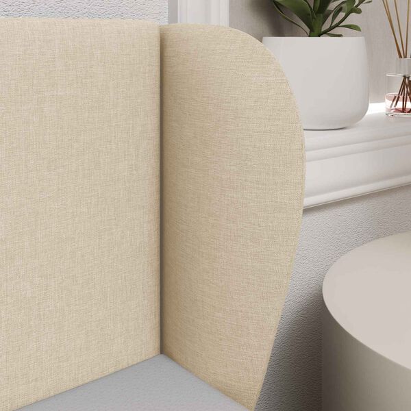 vidaXL Kopfteil Ohr Creme 40 x 23 x 6 cm Stoff