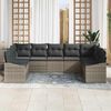vidaXL Garten-Sofa-Set 9 pcs Grau Poly Rattan