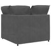 vidaXL Modulares Sofa Eckmodul mit Kissen Dunkelgrau 100 cm