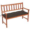 vidaXL Gartenbank mit Auflage 120 cm Massivholz Akazie