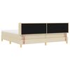vidaXL Boxspringbett mit Matratze Creme 200 x 200 cm Polyester