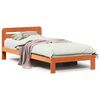 vidaXL Massivholzbett ohne Matratze Wachsbraun 90x190 cm Kiefernholz