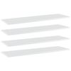 vidaXL B&uuml;cherregal-Bretter 4 Stk. Hochglanz-Wei&szlig; 100x30x1,5 cm