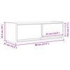 vidaXL TV-Schrank Wei&szlig; 80x31x25,5 cm Holzwerkstoff