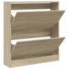vidaXL Schuhschrank Sonoma-Eiche 80x21x87,5 cm Holzwerkstoff
