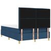 vidaXL Boxspringbett mit Matratze mit Kopfteil Blau 140 x 190 cm Stoff