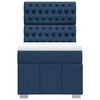 vidaXL Boxspringbett mit Matratze Blau 100x200 cm Stoff